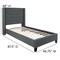 Merrick Lane Chenoa Upholstered Platform Bed with Button Tufted Headboard